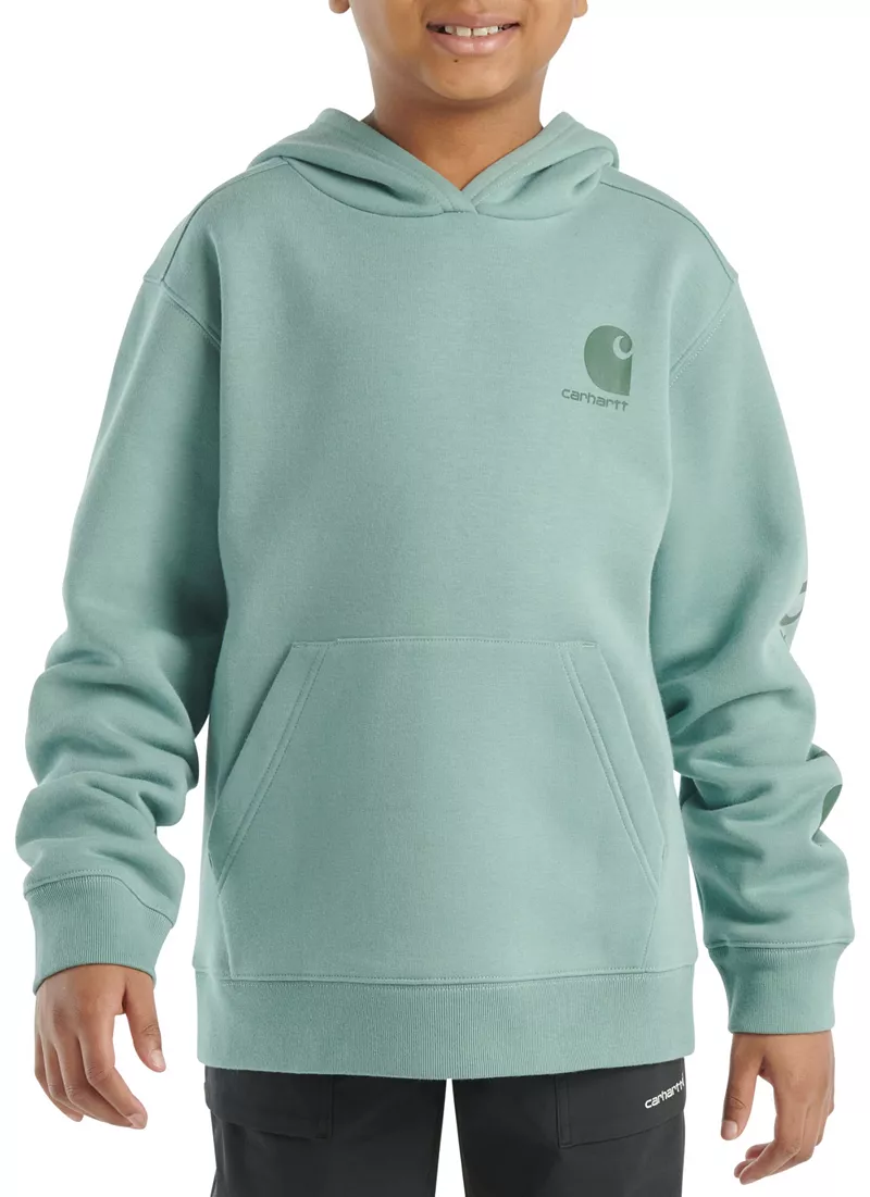 

Толстовка с рисунком Carhartt для мальчиков, цвет Patina