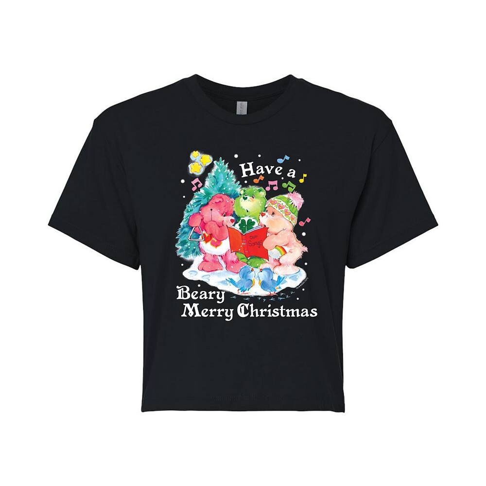 

Укороченная футболка с изображением юниоров Care Bears Beary Merry Christmas Licensed Character, черный