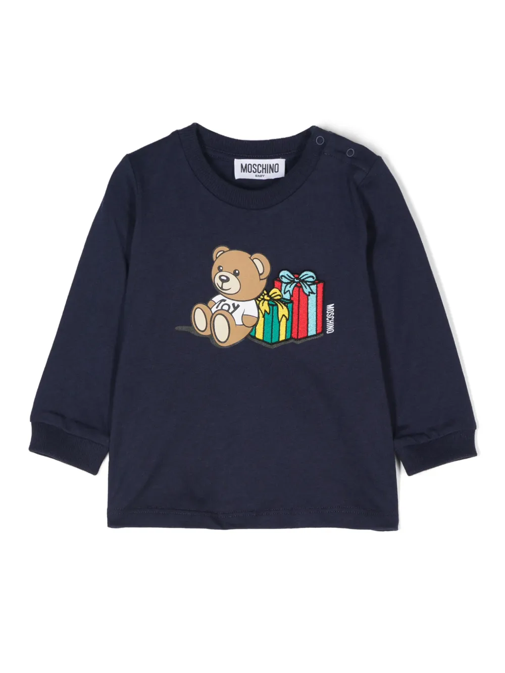 

Футболка с принтом Teddy Bear Moschino Kids, синий