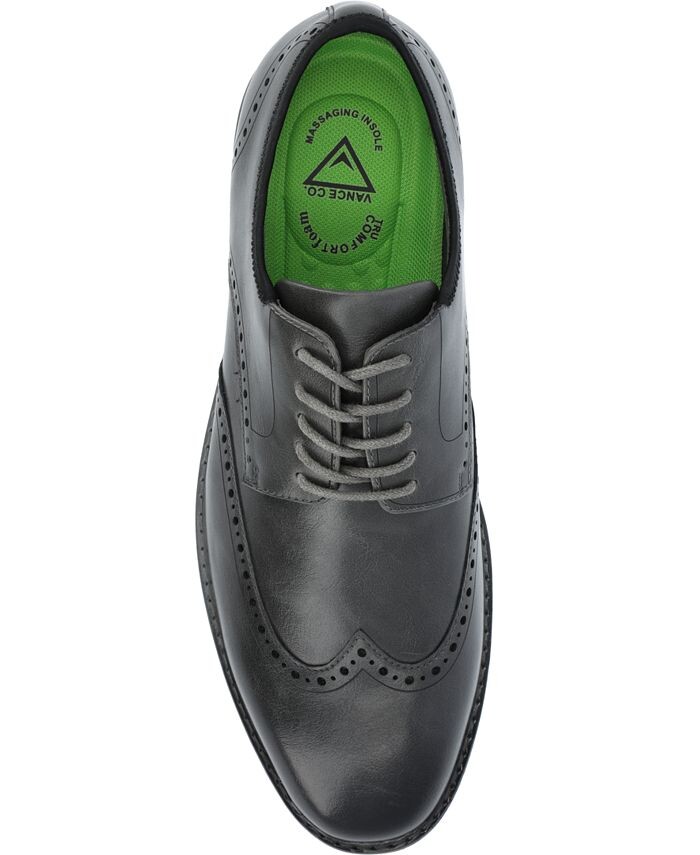 Мужские гибридные модельные туфли из пеноматериала Ozzy Wingtip Tru Comfort Vance Co., серый — фото 4