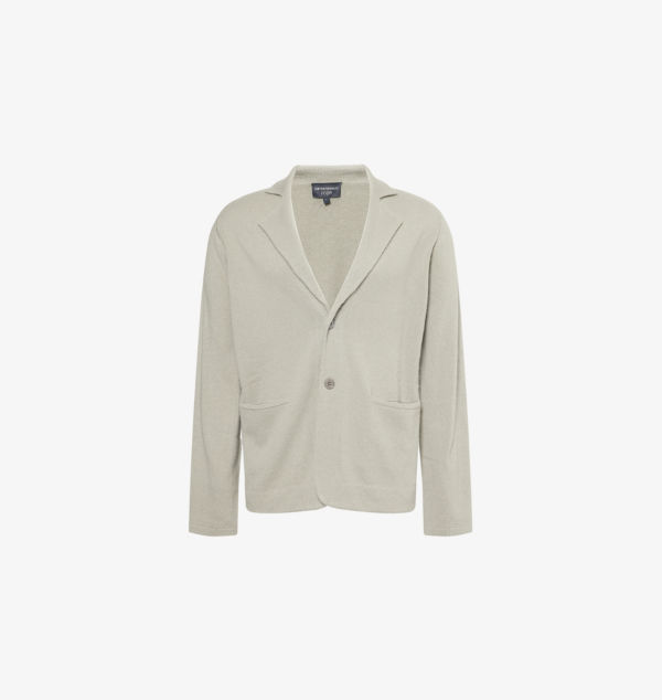 

Свободный кашемировый блейзер с зазубренными лацканами Emporio Armani, цвет rock ridge
