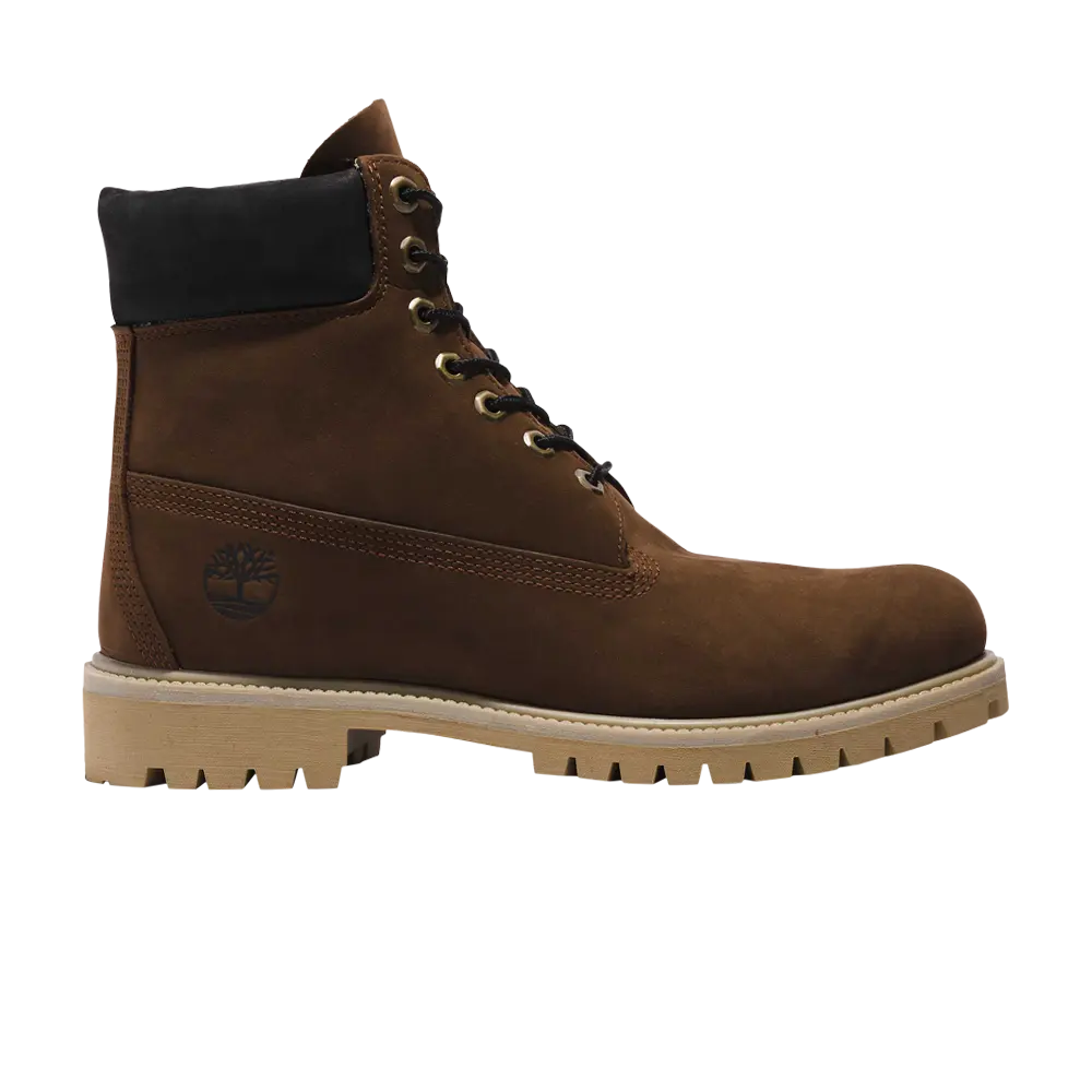 Ботинки Timberland Premium 6 Inch с логотипом, темно-коричневый