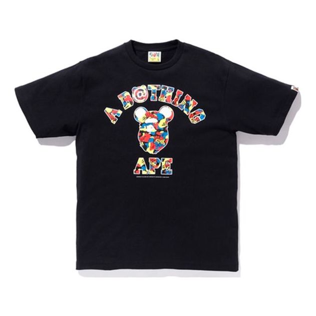 

Футболка A Bathing Ape x Medicom Toy Camo College Tee 'Black'