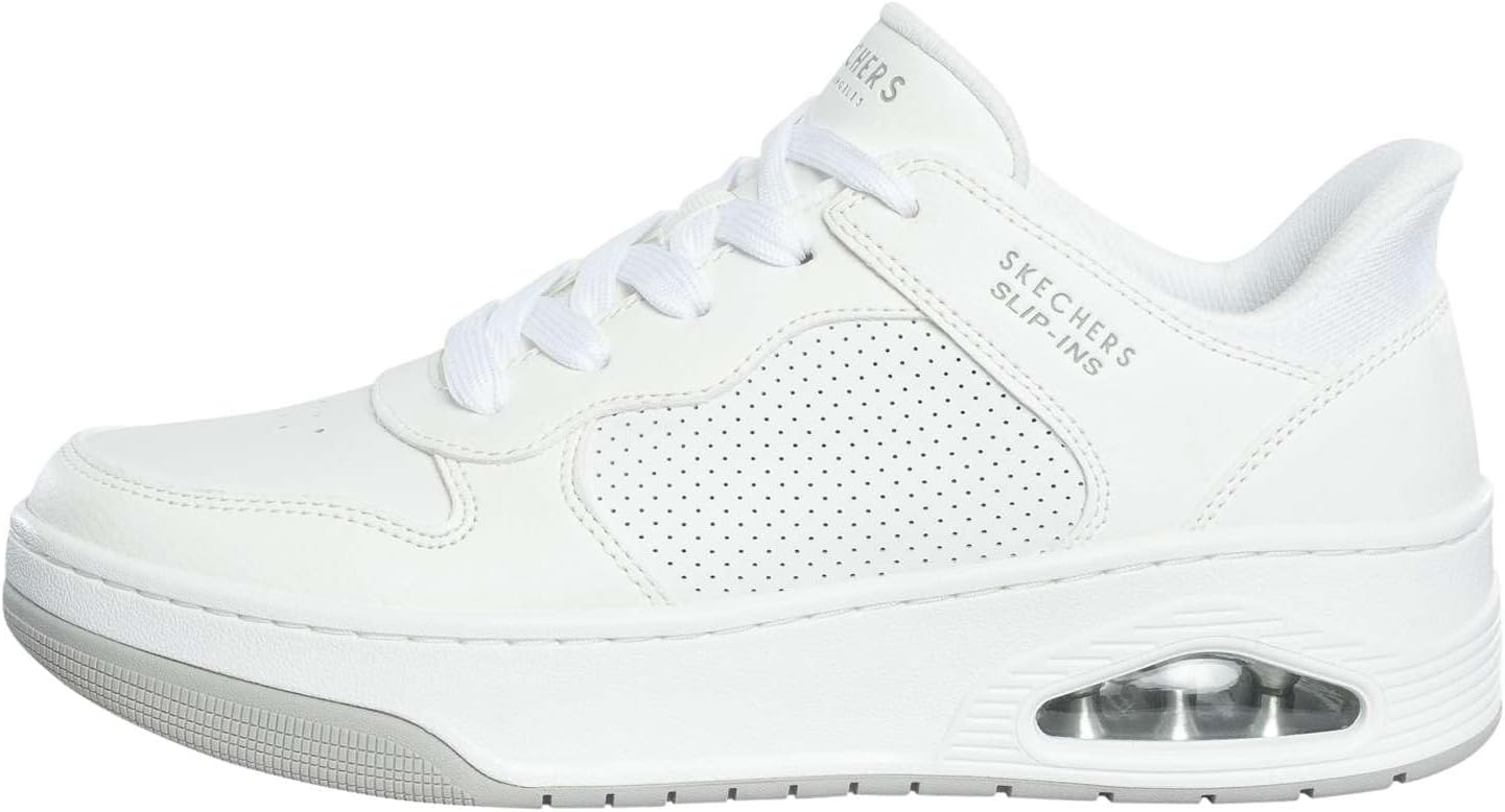Мужские слипоны Skechers Uno Court - Acacia без использования рук, белый — фото 2