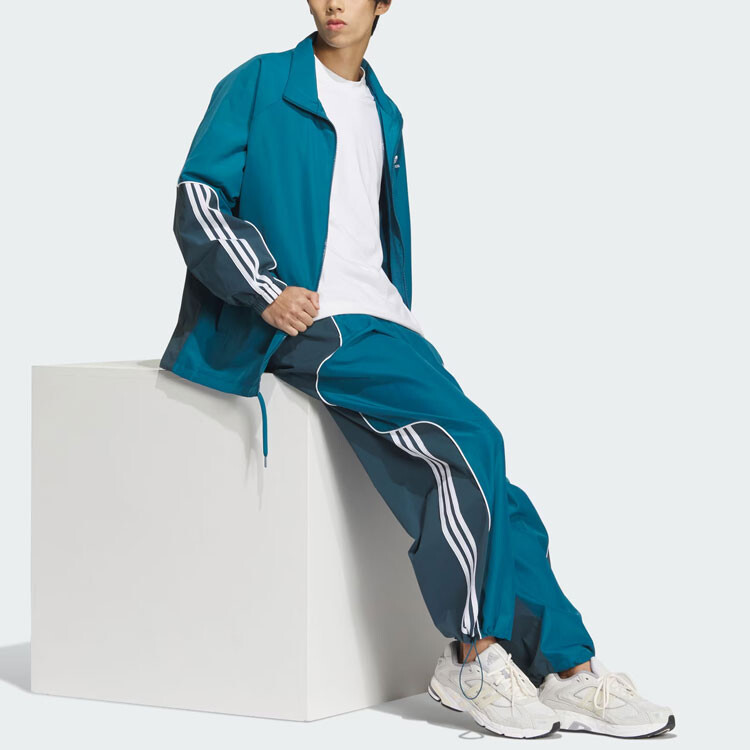 Куртка мужская с тремя полосками, цвет натуральный зеленый Adidas Originals, зеленый — фото 4