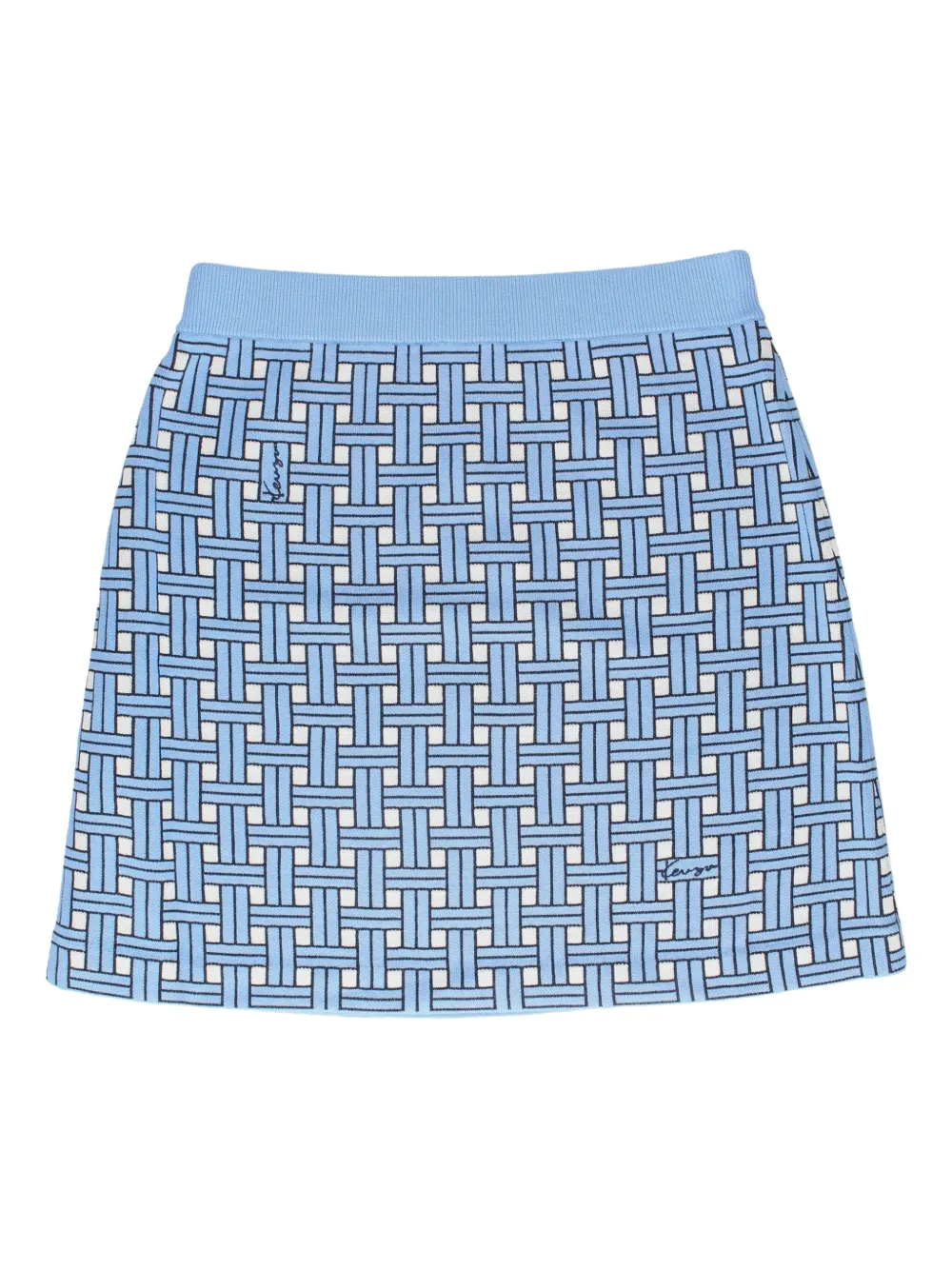 

Юбка мини Weave с узором KENZO, синий