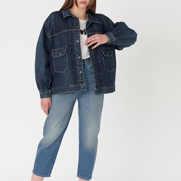 Джинсовая куртка женская Nindig Levis, индиго — фото 3