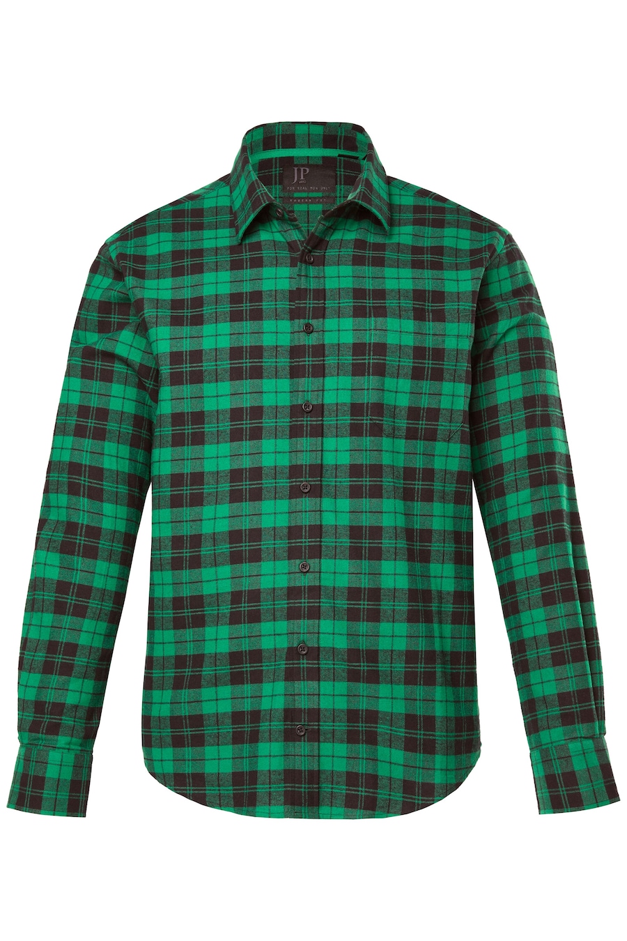 

Рубашка на пуговицах классического кроя JP1880, Grass Green/Black