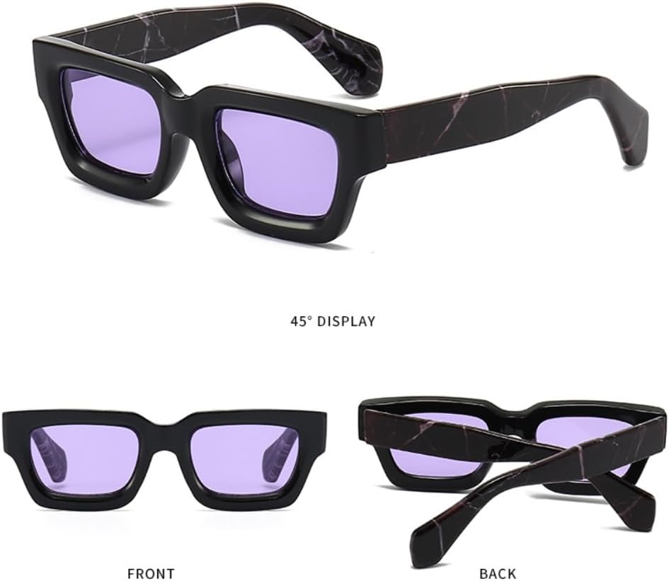 

Модные квадратные солнцезащитные очки для женщин и мужчин, линзы из поликарбоната с защитой от УФ-излучения, стильный ретро-дизайн, доступны в различных цветах Generic, Black Purple