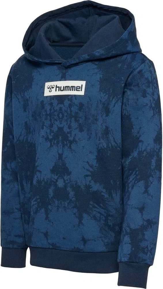 Капузенпуловер для детей с принтом Hummel, синий