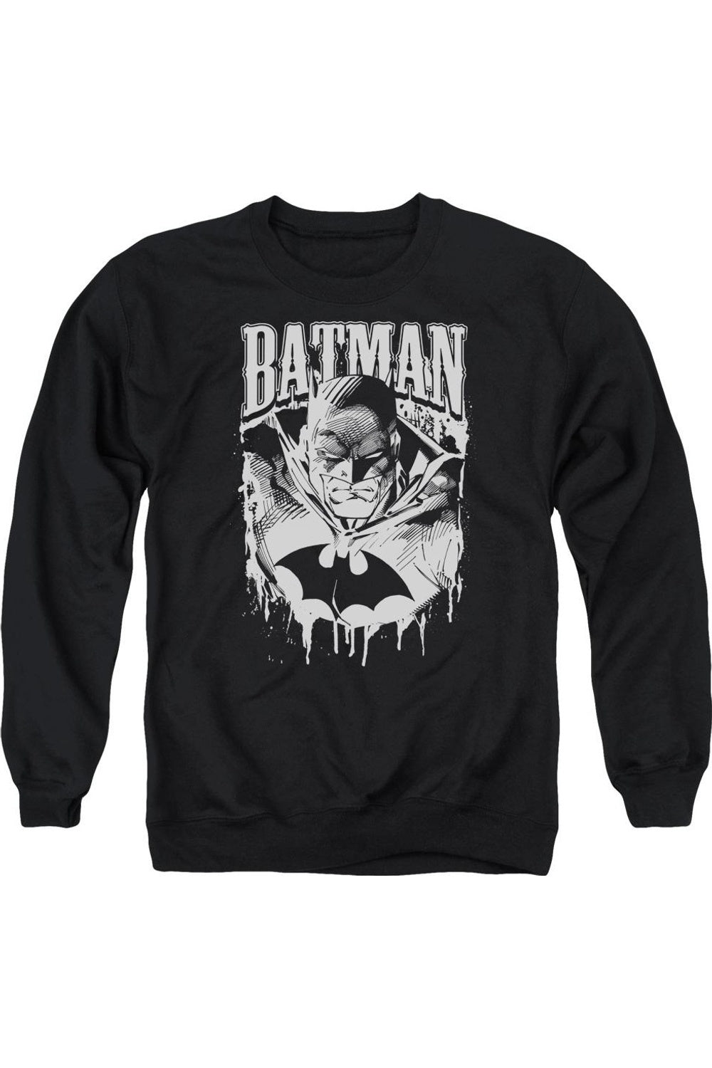 

Толстовка Batman Bat Metal для взрослых с круглым вырезом Gildan, черный