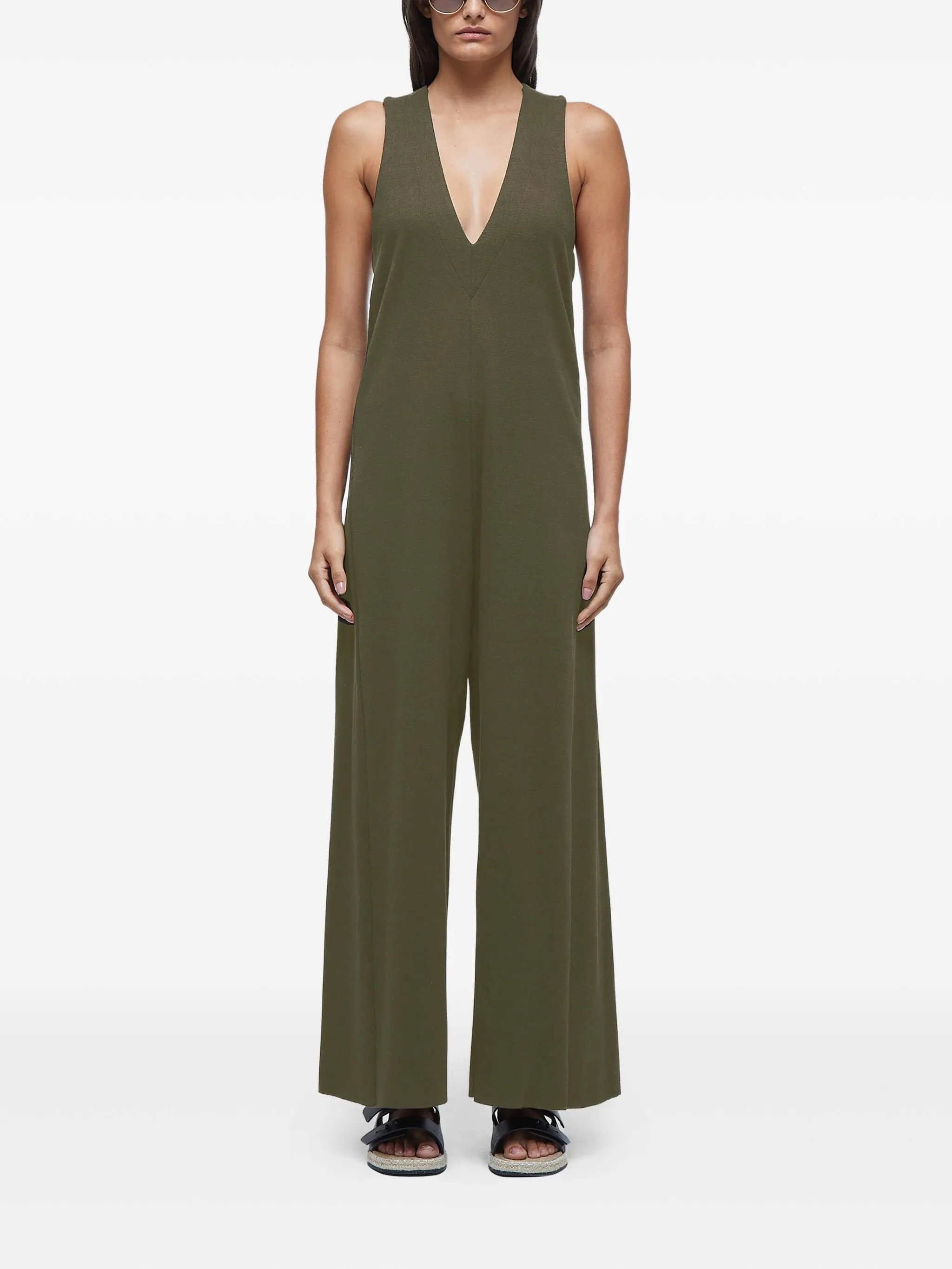 

Комбинезон с V-образным вырезом и открытой спиной Osklen, зеленый