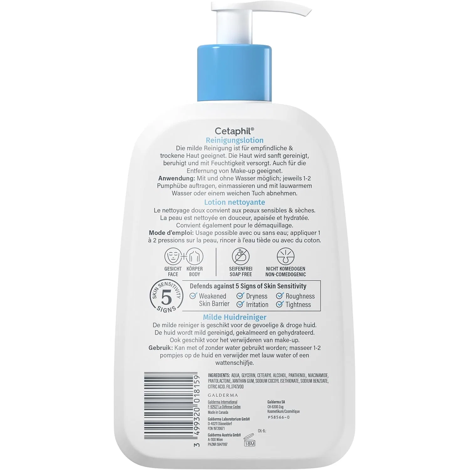Средство для снятия макияжа Cetaphil — Очищающий для сухой и чувствительной кожи — фото 2