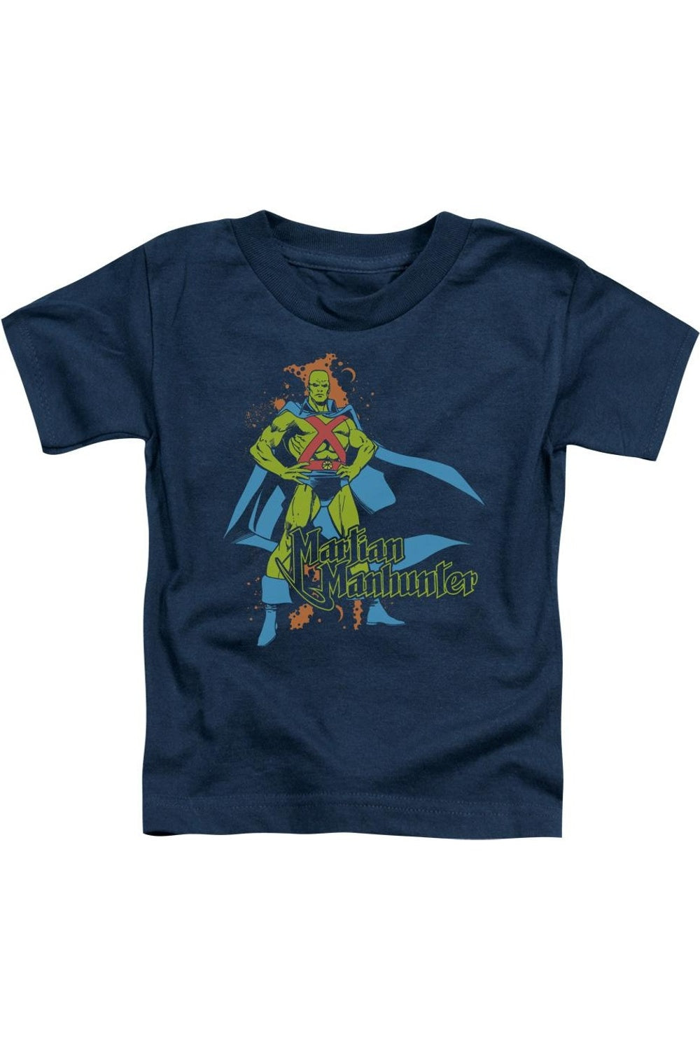 

Футболка с коротким рукавом DC Comics Martian Manhunter для малышей Gildan, темно-синий
