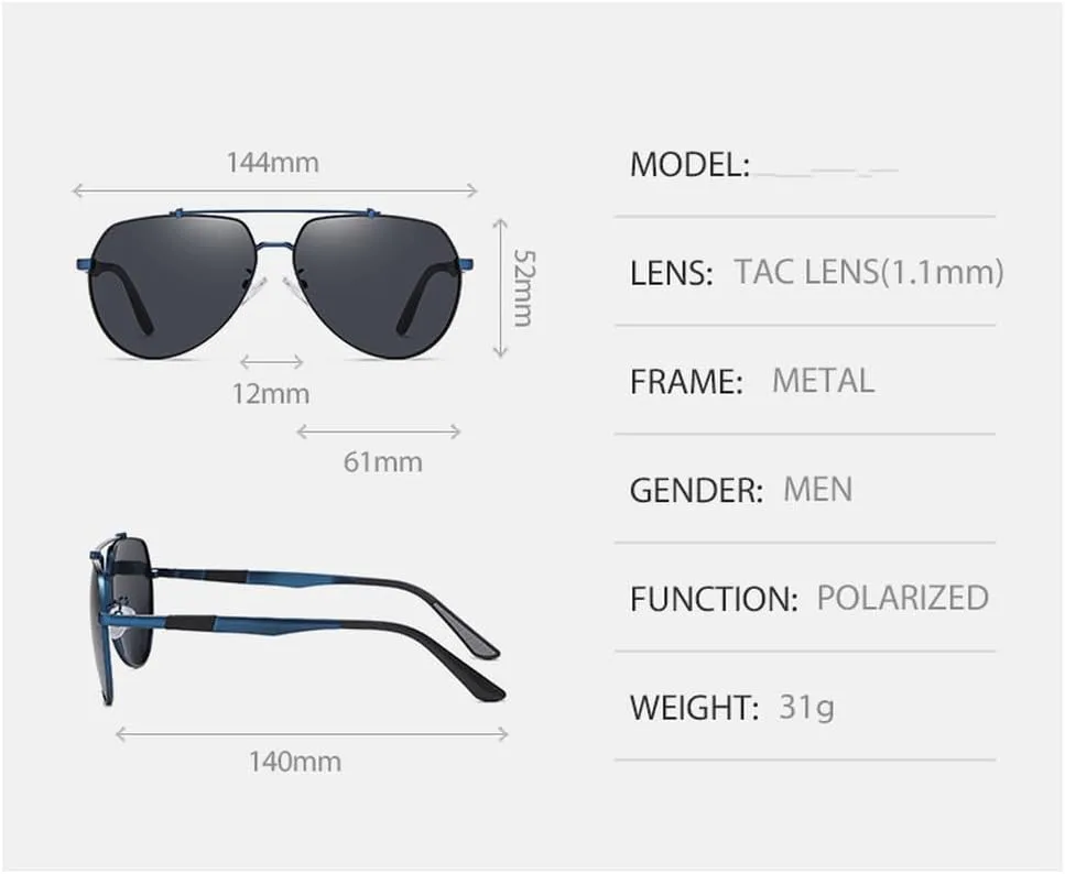 

Мужские солнцезащитные очки UV400 с защитой от солнца, металлическая оправа с двойным дужком, большая оправа, ретро-стиль, для рыбалки HVTVTLA, Gold Brigt Green