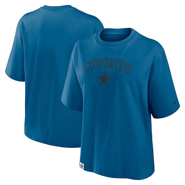 

Женская синяя футболка Dallas Cowboys Glory Arch Boxy Nike, Синий, Женская синяя футболка Dallas Cowboys Glory Arch Boxy Nike