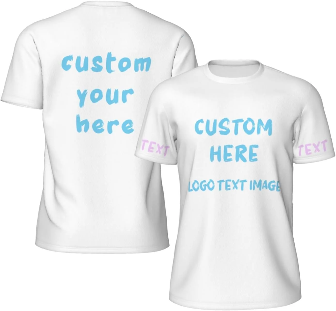 

Футболка мужская Custom с принтом спереди и сзади