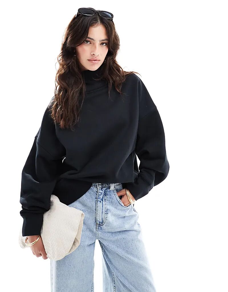 

Толстовка с высоким воротом черного цвета ASOS DESIGN