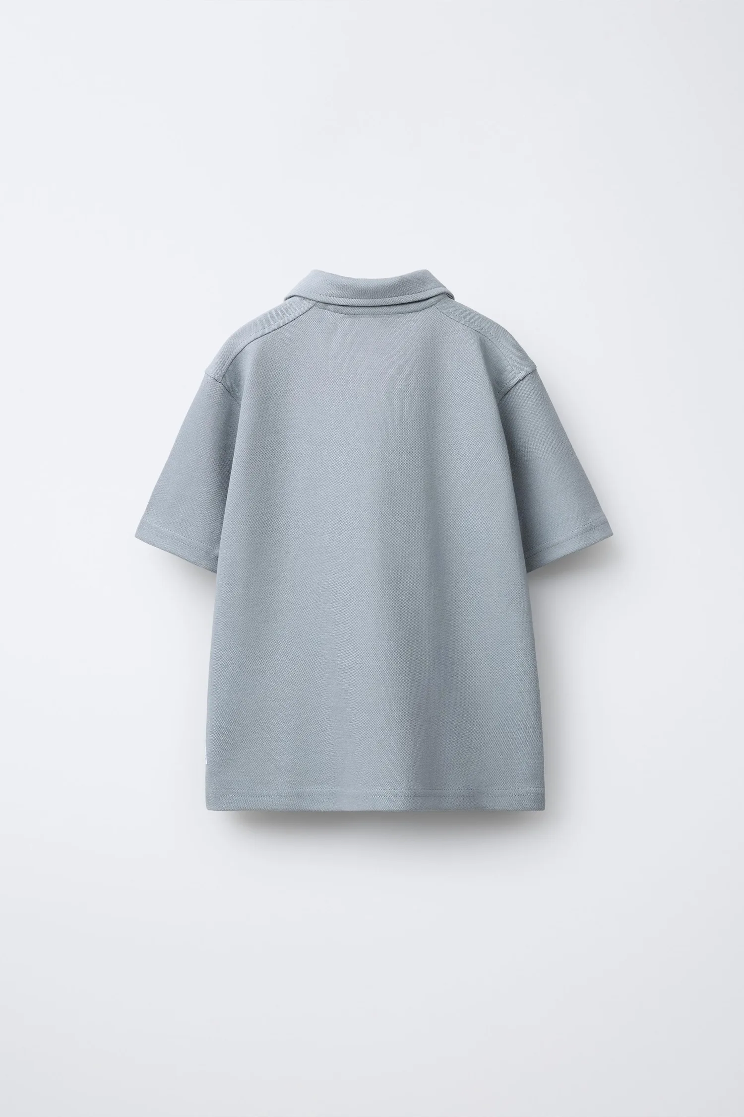 Комплект из поло и брюк из пике с блузкой из трикотажа Zara, жемчужно-серый — фото 3