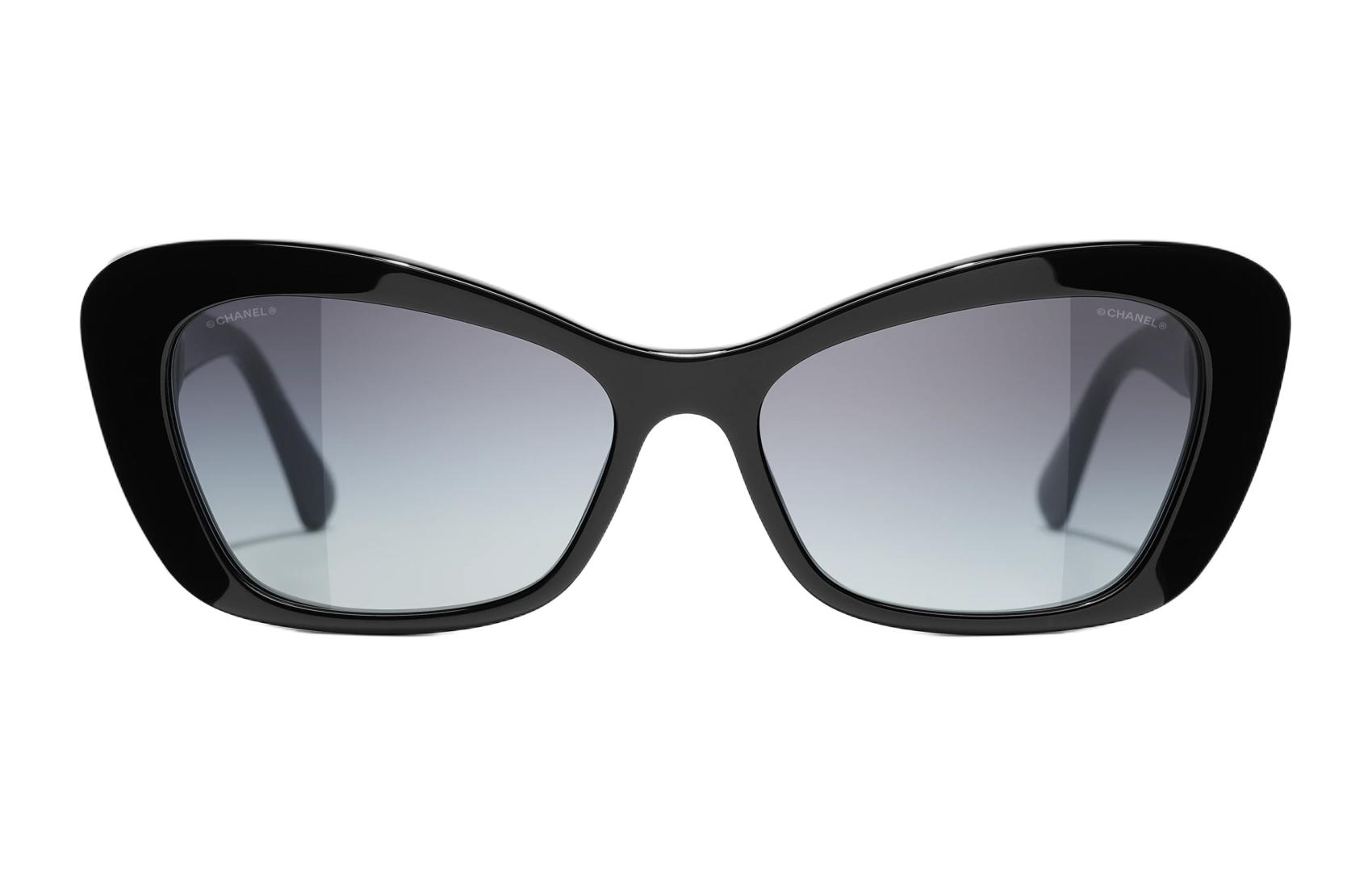 

CHANEL Кошачий глаз солнцезащитные очки, Black, Asia Version