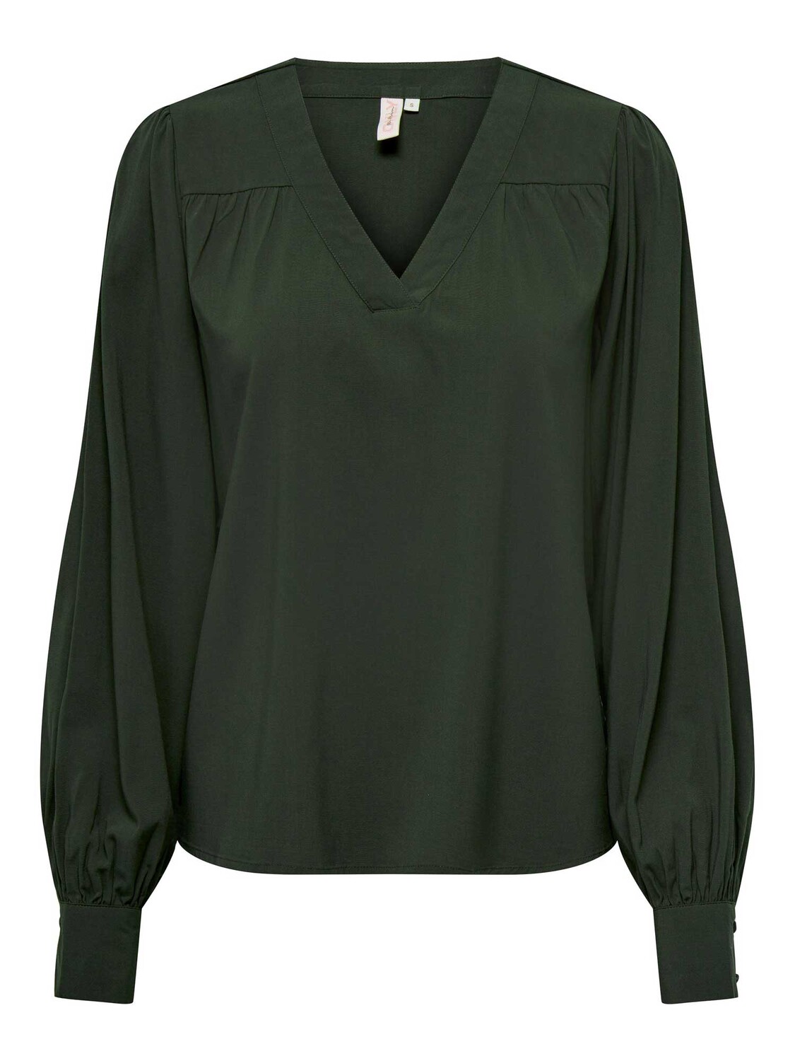 

Рубашка Only ONLELLA LS V-NECK TOP WVN, зеленый
