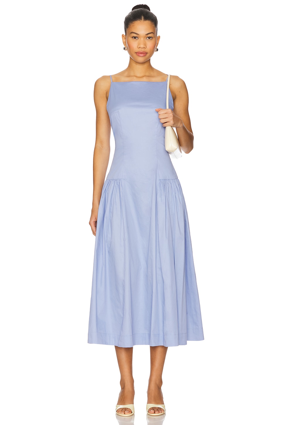 

Платье с заниженной талией и высоким воротом Astr The Label, cornflower blue