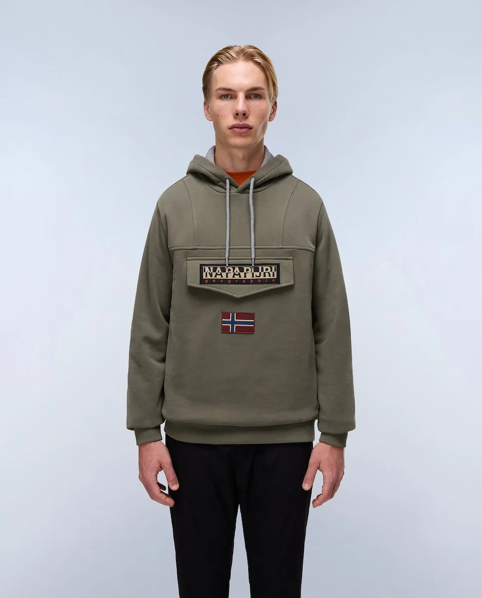 

Мужская толстовка с капюшоном темно-синего цвета Napapijri