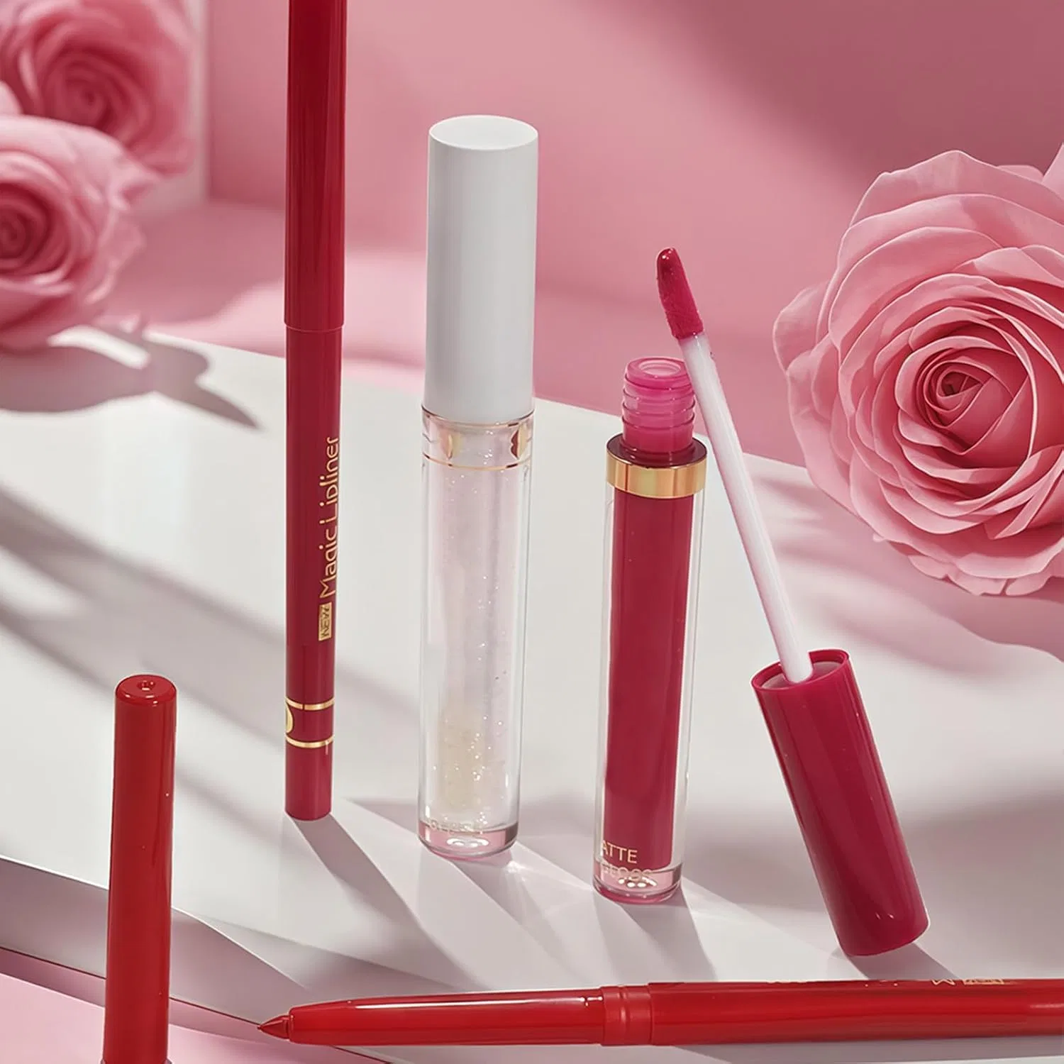 Блеск для губ Tint Lip Gloss увлажняющий 7 цветов + 6 карандашей — фото 3