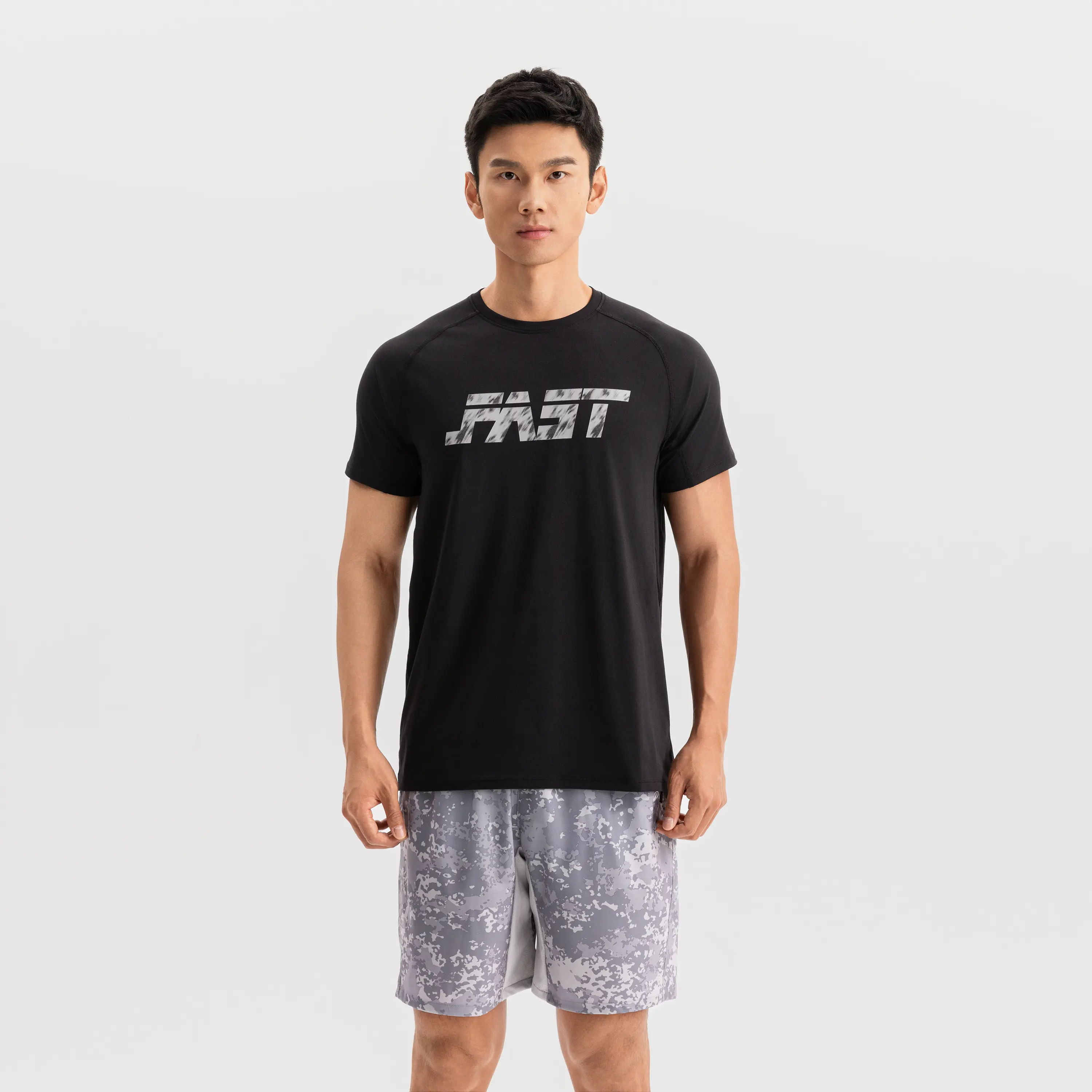 

Мужская футболка для фитнеса Domyos — дымчато-чёрная