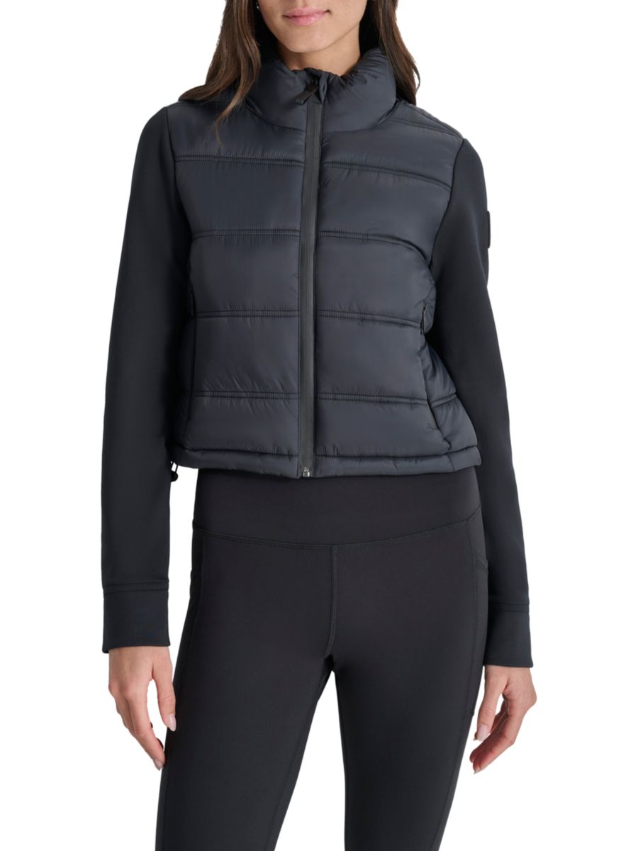 

Куртка-пуховик с воротником-стойкой DKNY Sport, черный
