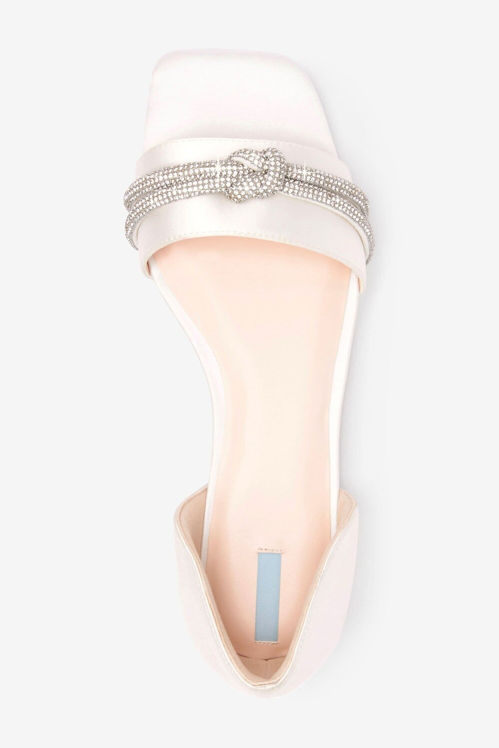 Белые свадебные туфли Ivory Forever Comfort с открытыми носками и свадебным узлом Next, белый — фото 4