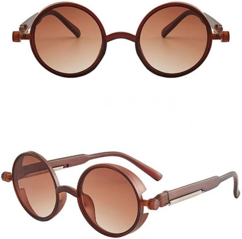 

Солнцезащитные очки MUTYNE в готическом стиле стимпанк для женщин и мужчин, ретро-круглые солнцезащитные очки в панк-стиле с металлической оправой и защитой от УФ-излучения UV400, 15