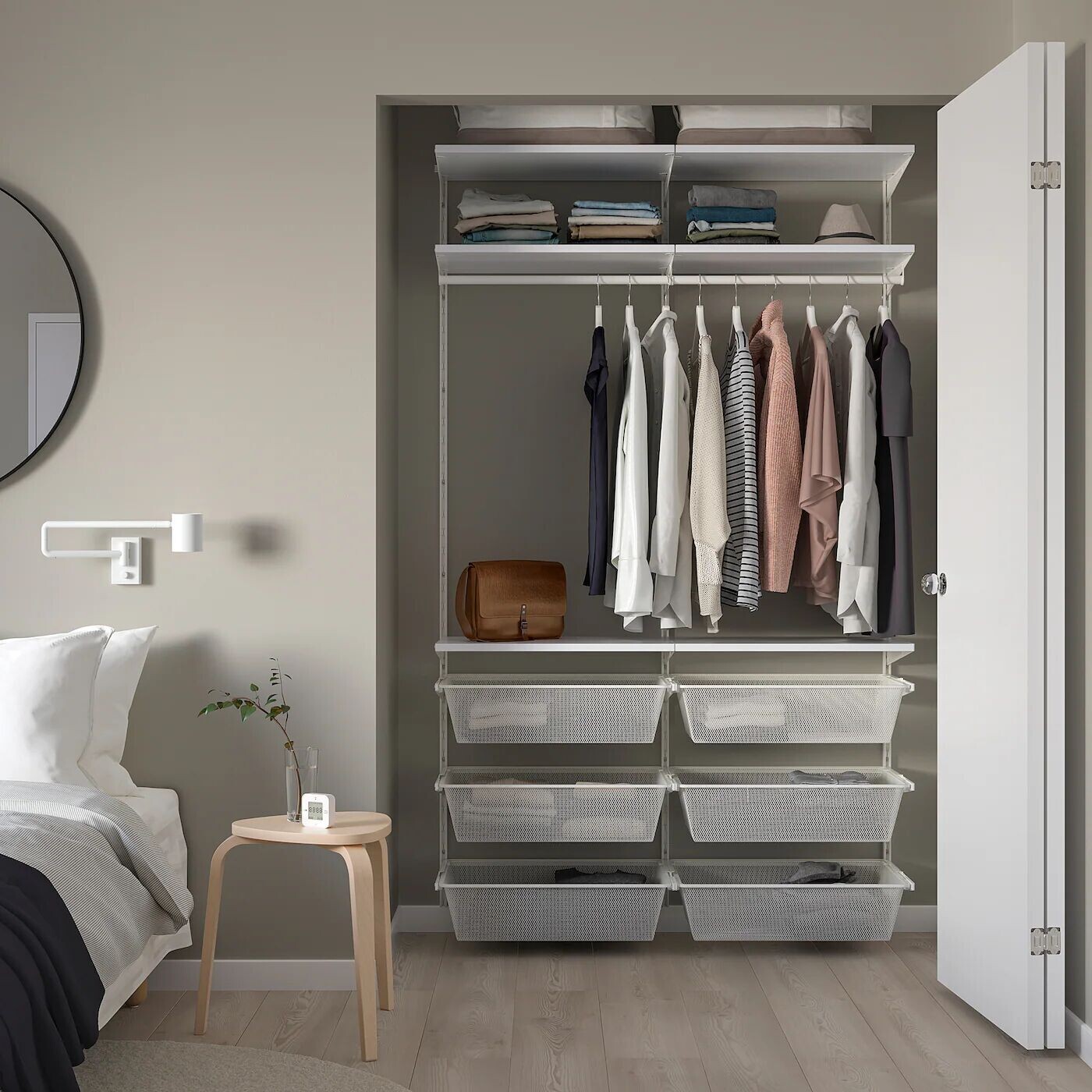 Комбинация шкафов, белый, 125х40х201 см, BOAXEL IKEA — фото 2
