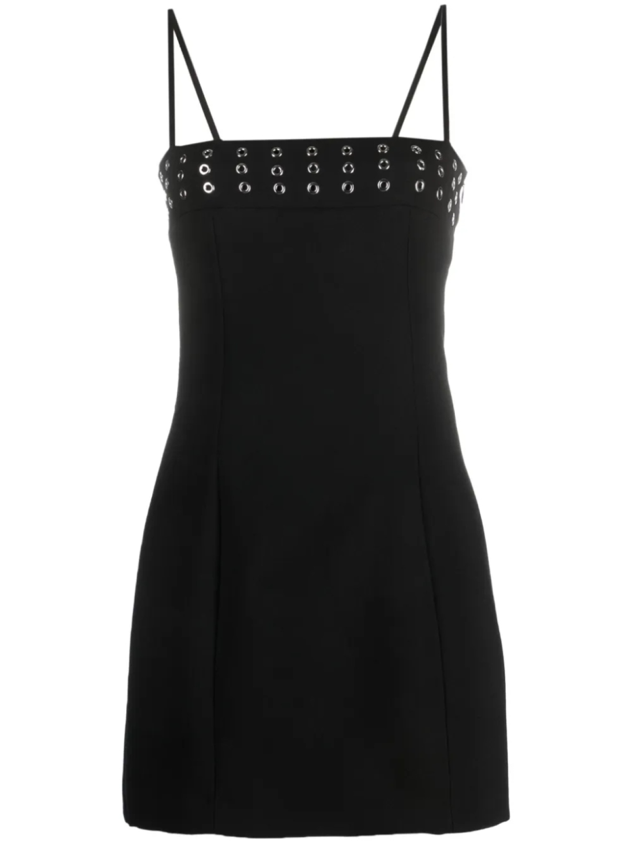 

Blumarine платье мини с люверсами, черный