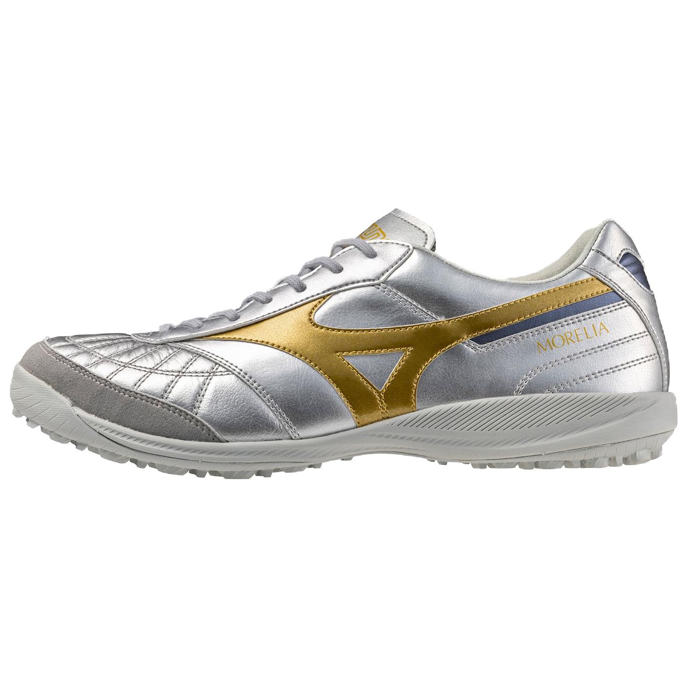 Футбольные бутсы MORELIA SALA TF Turf Anti Slip, износостойкие, унисекс, серебристые Mizuno, Silver