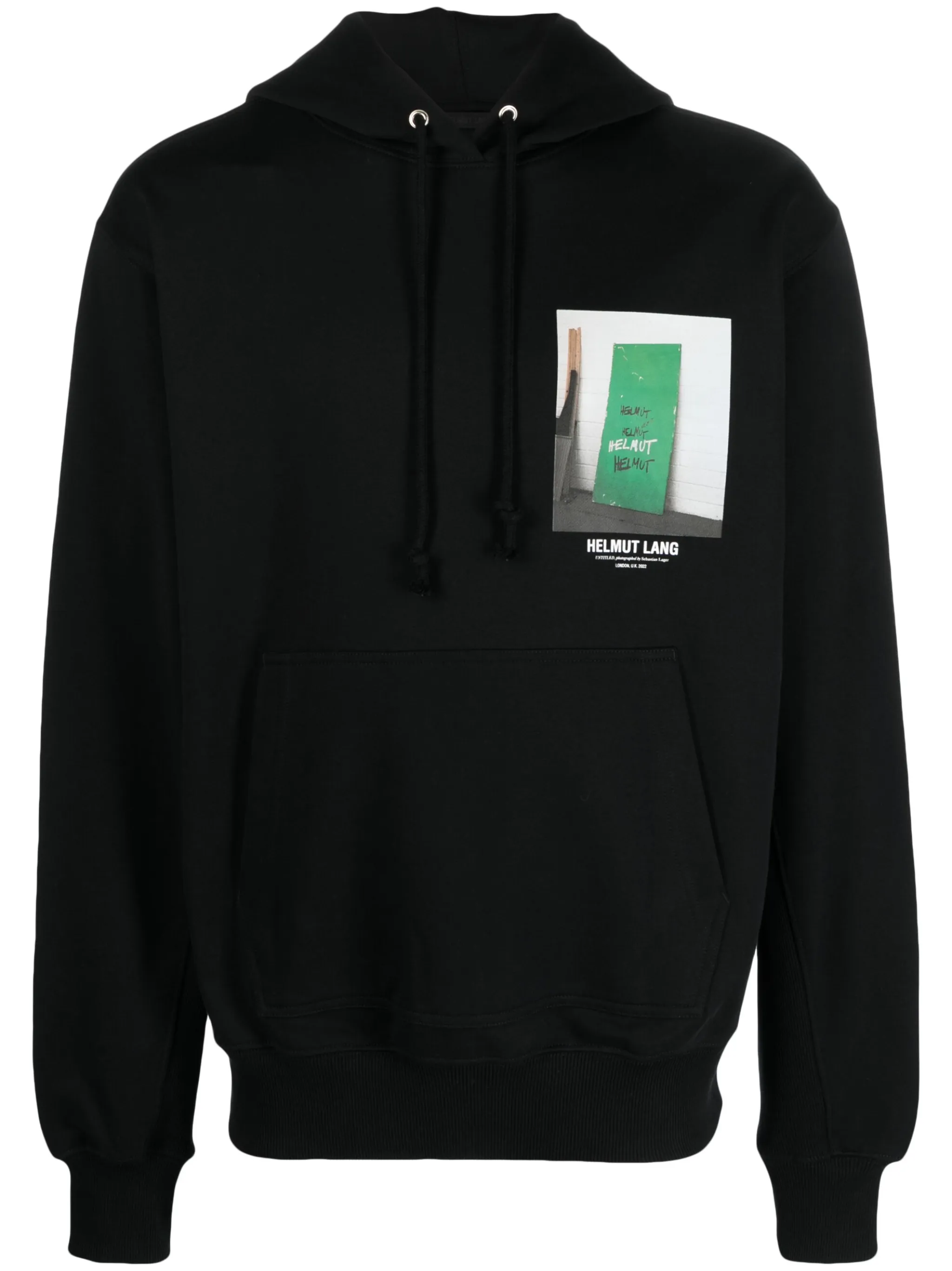 

Худи с фотопринтом Helmut Lang, черный