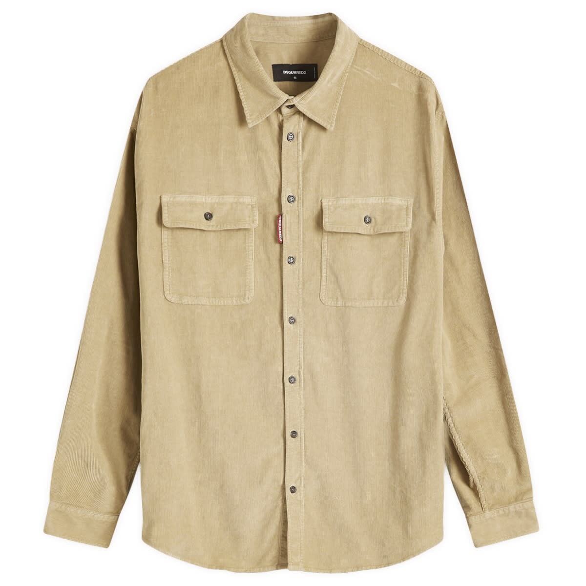 

Рубашка Dsquared2 Corduroy Overshirt, цвет Desert Tan