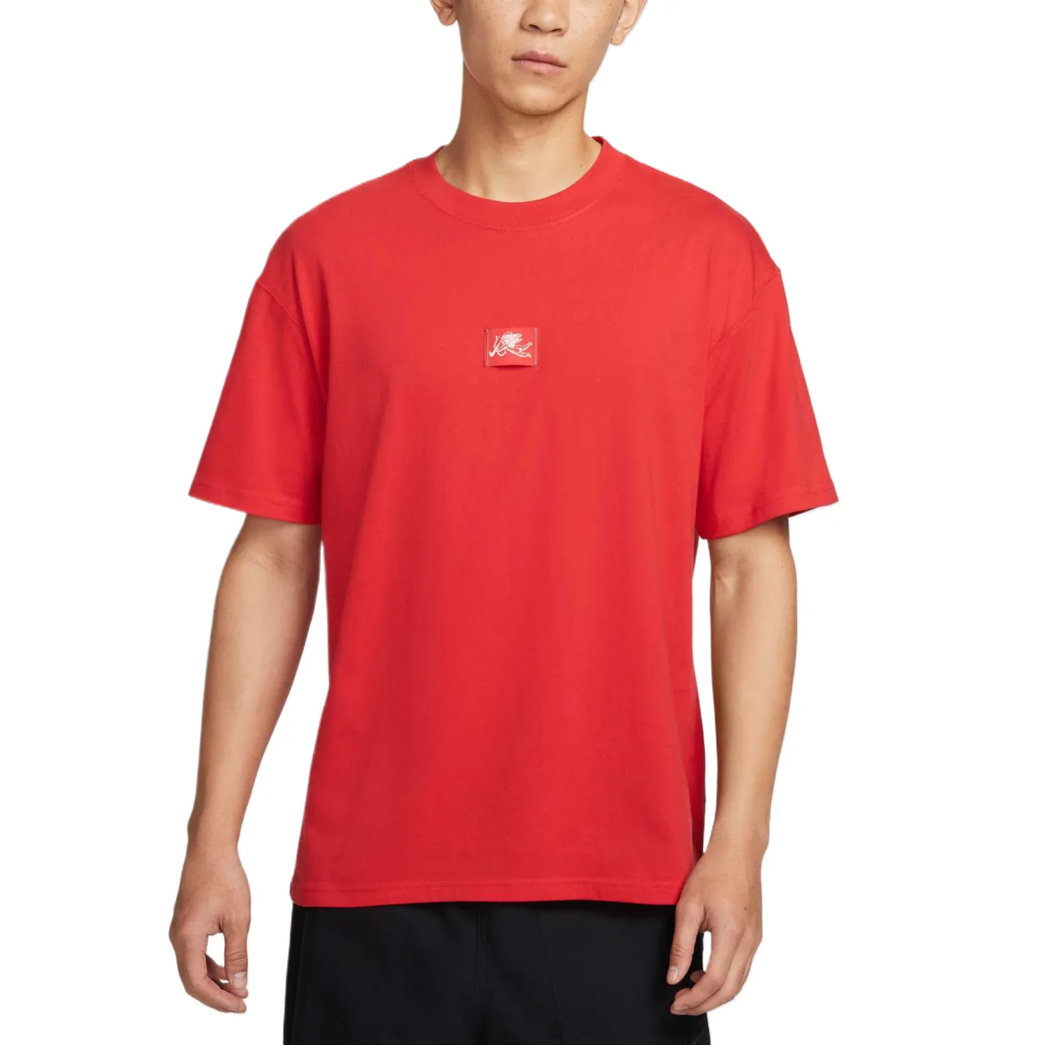 Nike Футболка спортивная мужская university red с круглым вырезом — фото 3