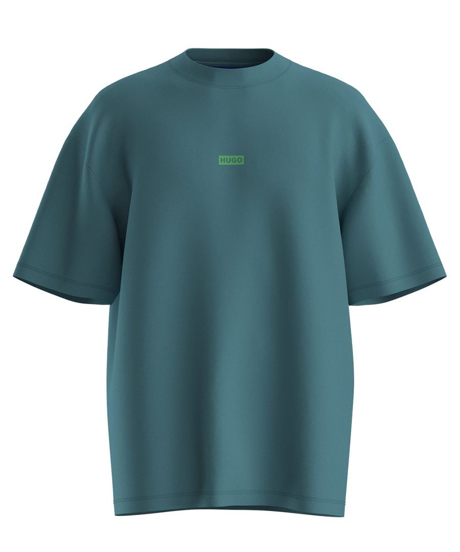 

Мужская футболка Nalono с круглым вырезом и застежкой-молнией Hugo Boss, Teal