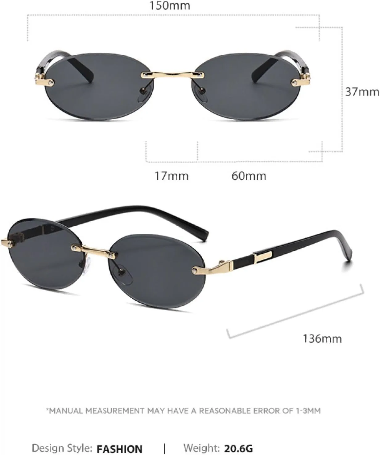 

Ретро овальные женские солнцезащитные очки, модные без оправы, прозрачные линзы с градиентом цвета океана, солнцезащитные очки UV400 для мужчин TVTBBVV, Green