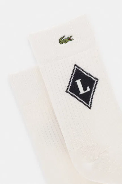 Носки длинные Lacoste, бежевый — фото 2