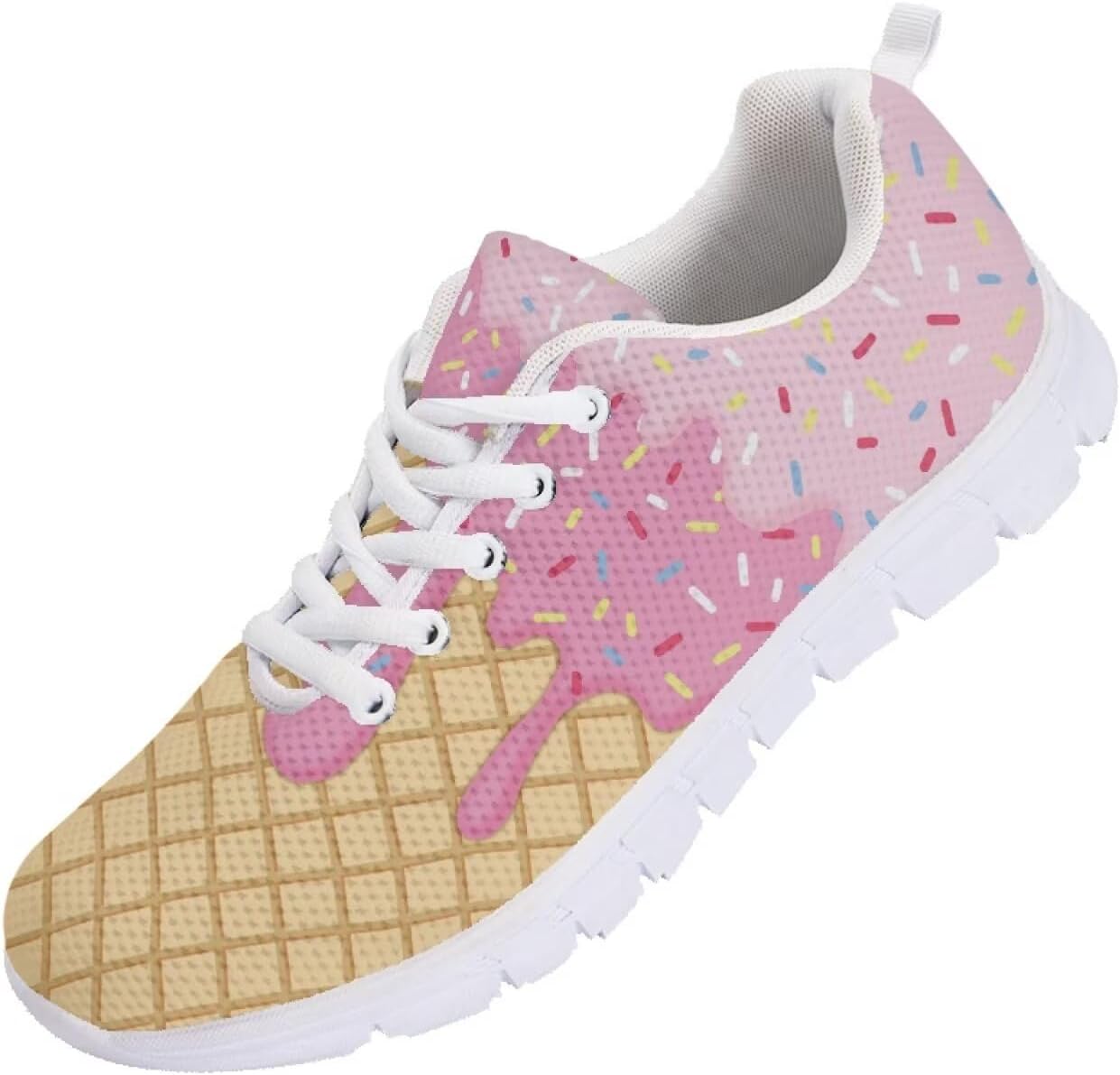 

Мужские кроссовки Funnydude Funny Print 2025, дышащие с сеткой, нескользящие, на шнуровке, Waffle