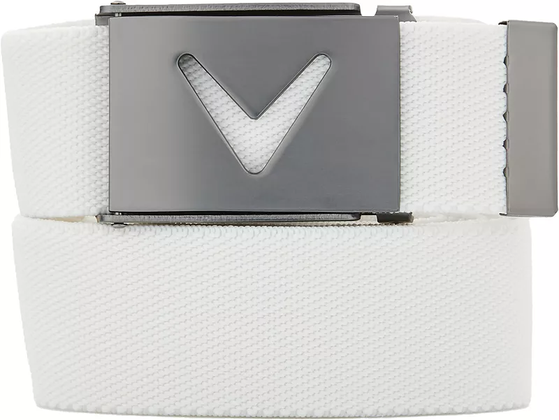 

Мужской ремень для гольфа Callaway Web с V-образным логотипом, цвет Bright White