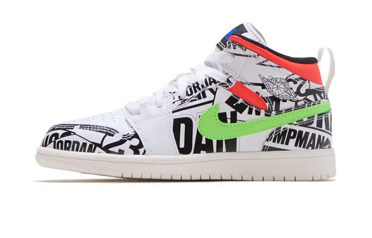 

Кроссовки Jordan 1 Mid PS All Over Logos