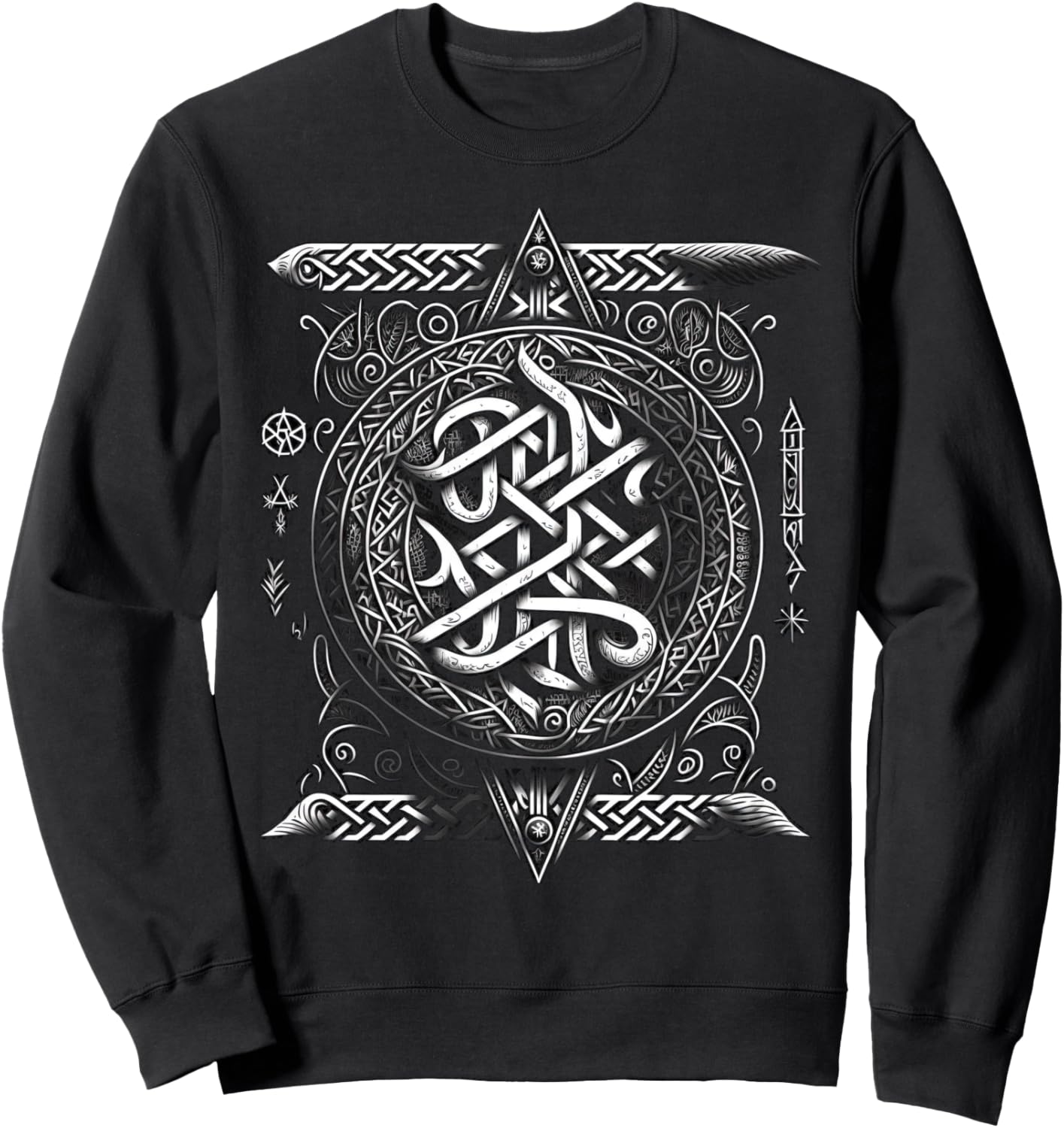 

Толстовка Vegvisir Norseman Valhalla со скандинавской мифологией Nordic Culture And Nordic Design, черный