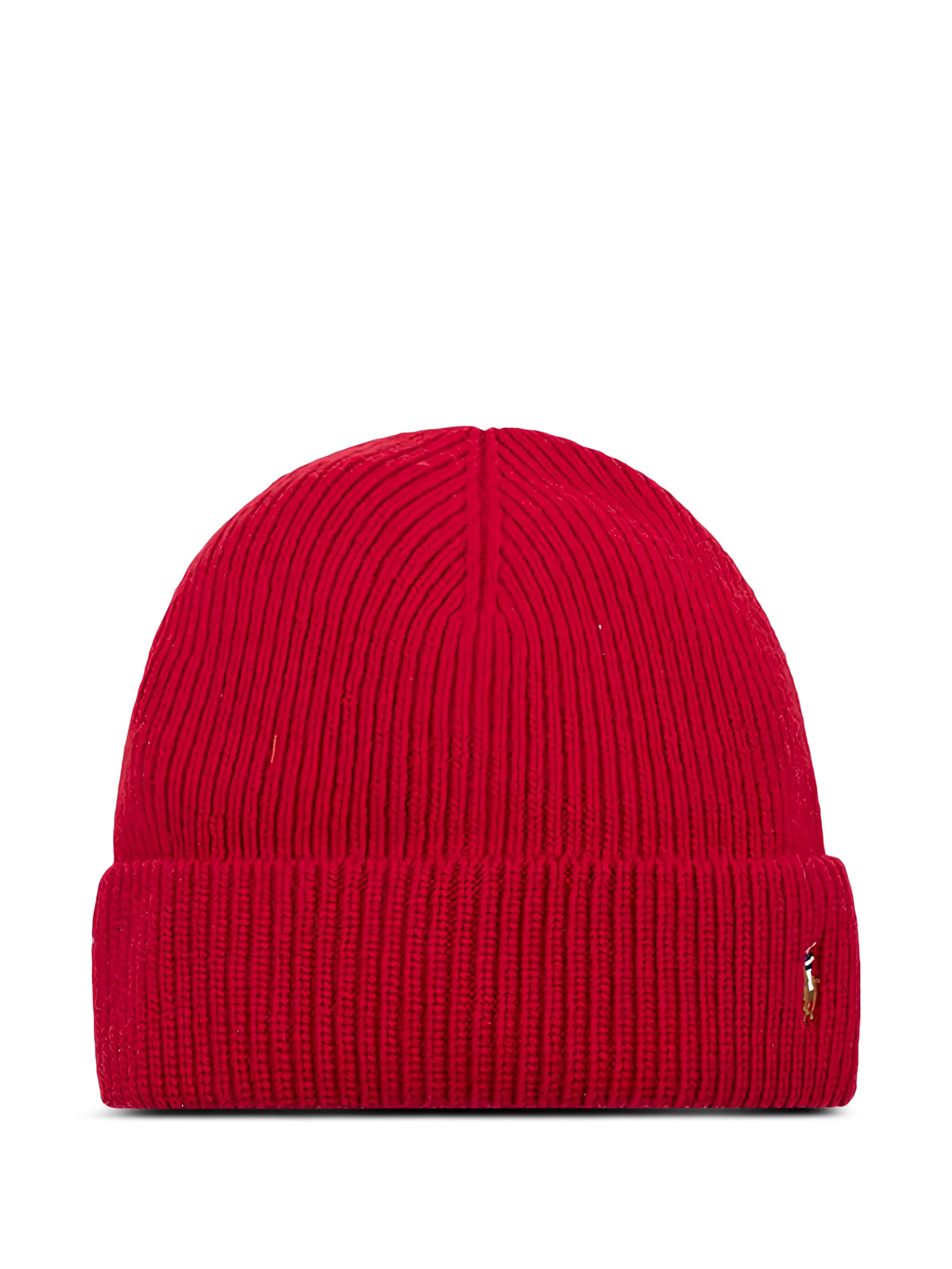 

Шапка бини с манжетами Polo Ralph Lauren, красный