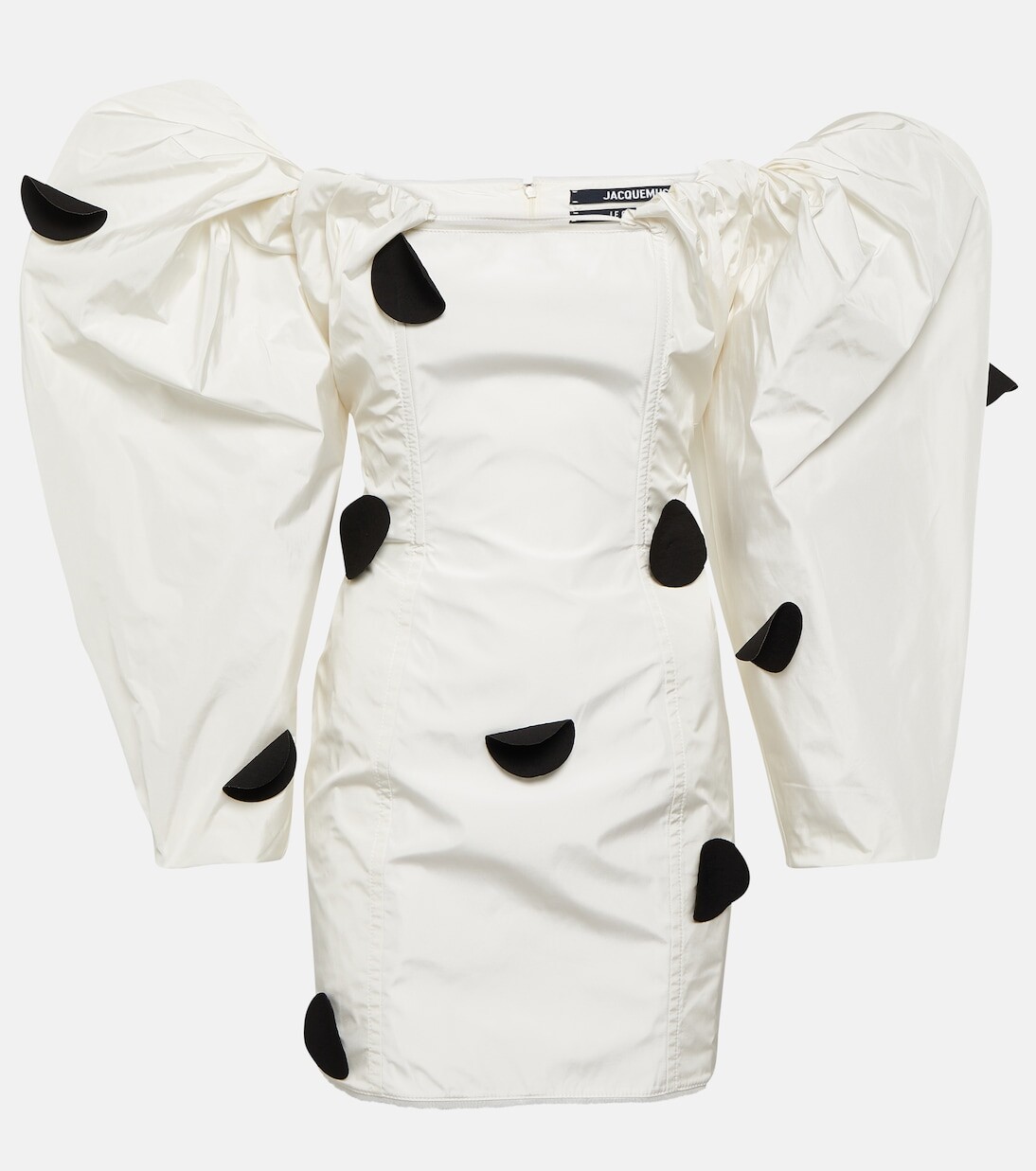 

Мини-платье la robe из тафты в горошек Jacquemus, белый
