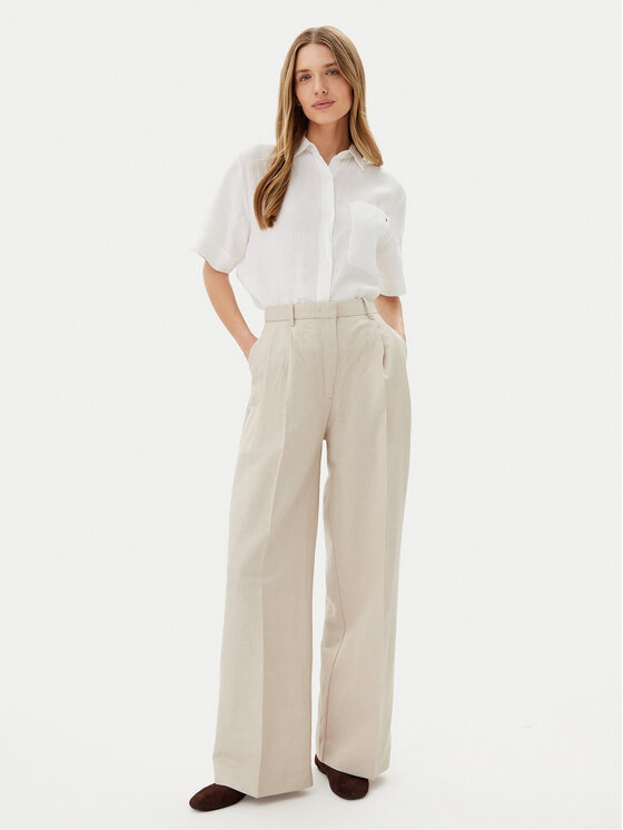 Брюки свободного кроя WW0WW45460 Tommy Hilfiger, бежевый — фото 2