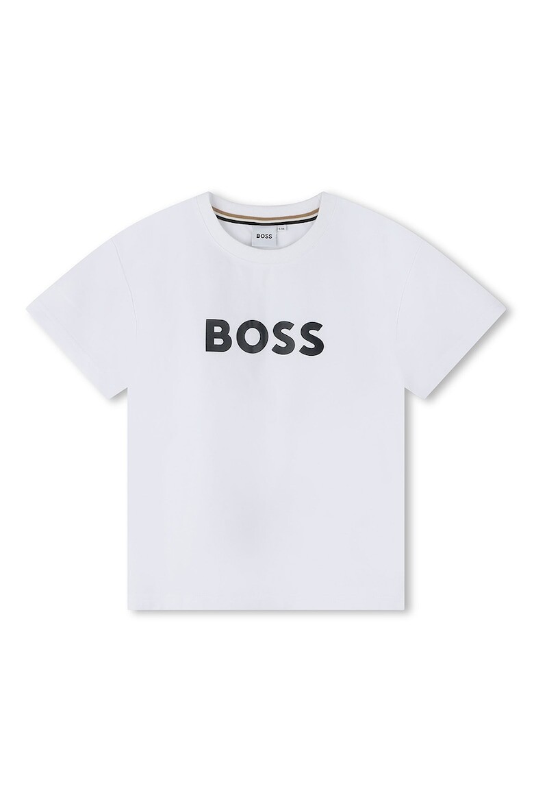 

Хлопковая футболка с логотипом Boss Kidswear, белый