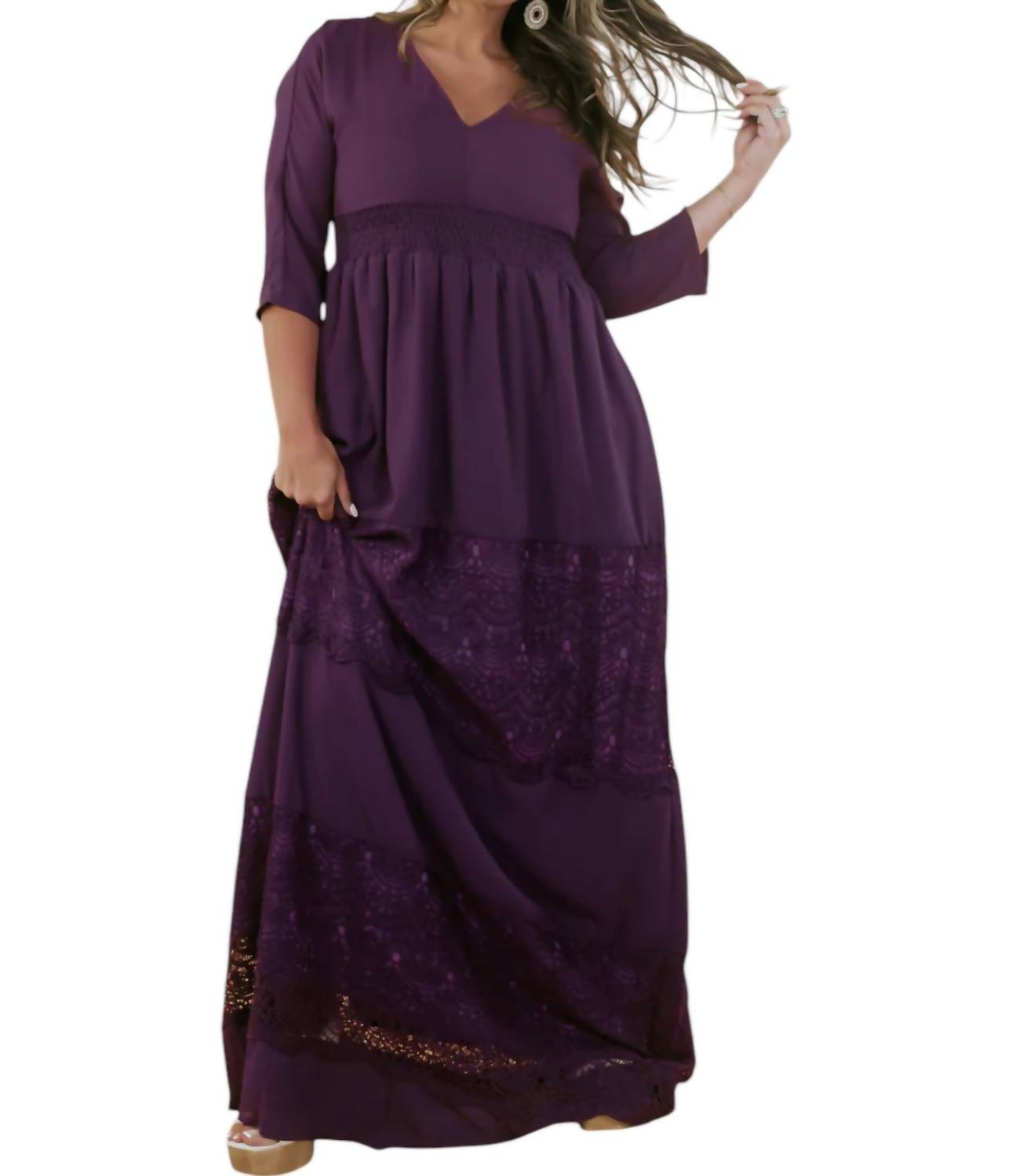 

Платье макси Something Timeless фиолетового цвета Everyday Chic Boutique